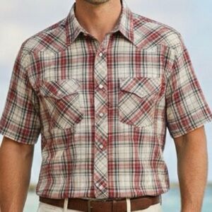 Coevals Club Snap Button Down Plaid Casual Shirt